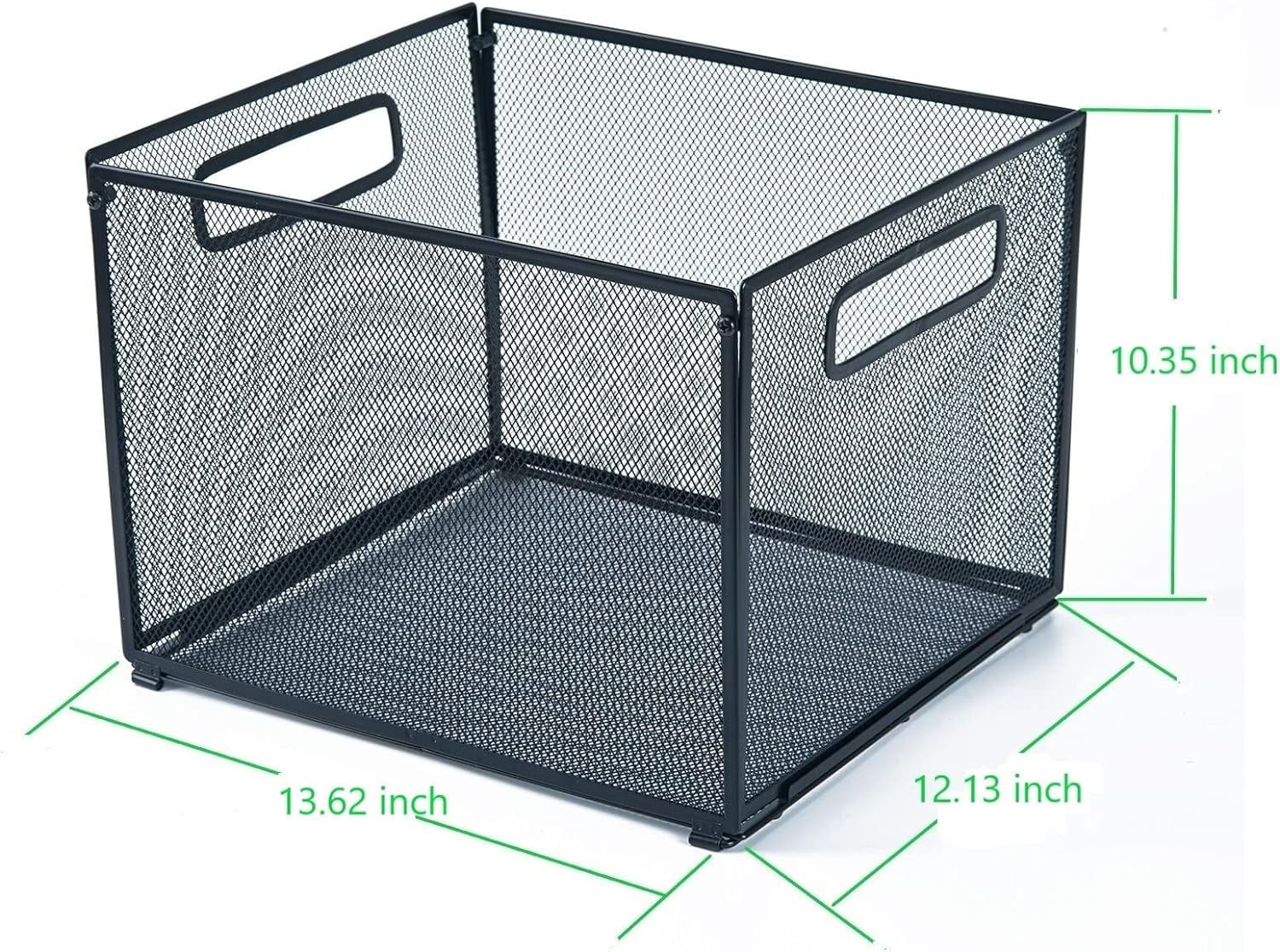 SETTFRFE Letter Size Hanging Folder Organizer,Metal Mesh File Box,Office Baskets,Black