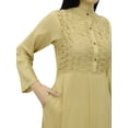 thumbnail image 5 of Bimba Women's Mandarin Collar Plain Jilbab Dress With Pockets Full Sleeve Maxi, 5 of 5