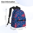 thumbnail image 4 of Haiem Chicken and Rooster Lightweight Backpack for School, Classic Basic Water Resistant Casual Daypack for Travel with Bottle Side Pockets, 4 of 8