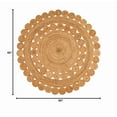thumbnail image 3 of Natural Jute Circle Rug, Reversible Rustic Farmhouse Boho Area Mat, Natural_E, 6 FT, 3 of 5