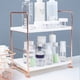 thumbnail image 3 of Estante de almacenamiento de plástico Estante de cocina ajustable Estante organizador de almacenamiento de baño Estante cuadrado de 2 capas Jumpingount HA002270-02, 3 of 6