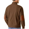 thumbnail image 7 of Fengyings Mens Shawl Collar Pullover Sweaters V Neck Button Down Cable Knit Sweater Tops, 7 of 7