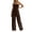 Brown, variant on Women'S Linen 2-Piece Set, Plus Size, Casual & Business Casual Summer Outfits