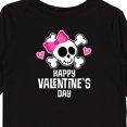 thumbnail image 4 of Inktastic Happy Valentines Day Girls Skull Girls Long Sleeve Toddler T-Shirt, 4 of 5