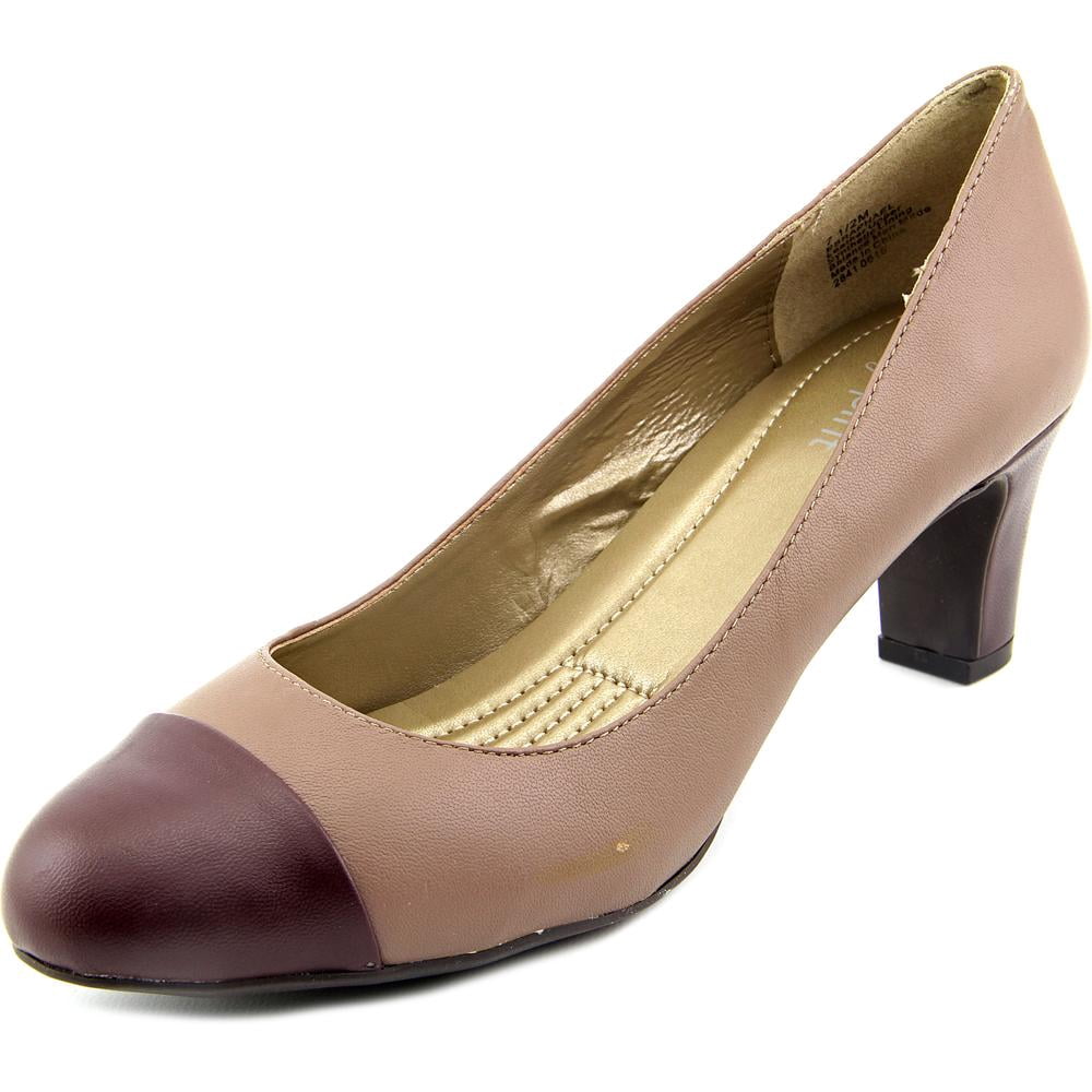 Raphael Dark Taupe/Dark Red Pump 