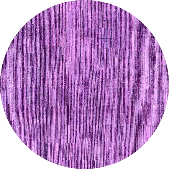 Ahgly Company Indoor Round Abstract Purple Modern Area Rugs, 8' Round
