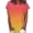 Orange Shirts, variant on CAIVO Shirts Womens Summer Blouse Fashion Tops Casual Tie Dye Printed Round Neck Loose Rolled Short Sleeve Breathable Back To School Dailywear