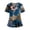 Dark Blue, variant on Nurse Uniforms for Women Hawaiian Short Sleeve Medical Scrub Top V-Neck Tropical Palm Tree Print Beach Tshirts Working Uniform