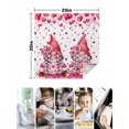 thumbnail image 4 of Valentine's Day Cloth Napkins Set of 4 Reusable Dinner Napkins, Pink Love Gnomes Roses Romantic White Cocktail Napkin Washable Table Napkins for Wedding/Holiday Party/Baby Shower 20"x20", 4 of 7