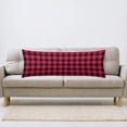 thumbnail image 4 of Buffalo Check Plaid Red and Black Body Pillow Cover Farmhouse Rustic Patch Woodland Checkered Plaids Long Pillow Case Protector with Zipper Decorative Large Pillowcases for Bedroom,Sofa 20"x54", 4 of 6