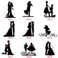thumbnail image 4 of Billuyoard Silueta Novio Novia Día de San Valentín Pastel Día Cake Topper Amor Topper Amor Boda Cumpleaños Aniversario Acrílico Cupcake Kits de decoración para fiestas 7, 4 of 6