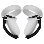 زوج من Oculus Quest 2 الملحقات VR Controller Strap Grip Cover for Oculus Quest 2 قابل للتعديل مقبض مريح سيليكون ناعم