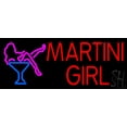 thumbnail image 1 of Red Martini Girl with Logo LED Neon Sign 13 x 32 - inches, Clear Edge Cut Acrylic Backing, with Dimmer - Bright and Premium built indoor LED Neon Sign for Bar decor., 1 of 7