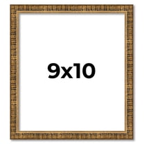 9x10 Frame Gold Kingsley Distressed Solid Wood Picture Frame Width 0.75 Inches | Interior Frame
