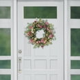 thumbnail image 2 of CC Christmas Decor Chrysanthemum and Hydrangea Spring Floral Wreath - 24" - Pink and Green, 2 of 3