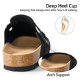 thumbnail image 4 of Ecetana Suede Clogs for Men Leather Mules Soft Potato Shoes Slip On Sandals with Arch Support & Adjustable Buckle, 4 of 6