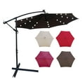thumbnail image 2 of Outdoor Umbrella,10 Ft Patio Backyard Umbrella with Solar Lights, Heavy-Duty Outdoor Patio Umbrella with Cross Stand, Weather-Resistant Umbrella for Patio Outside Backyard, Taupe, Chocolate, DJ289, 2 of 7