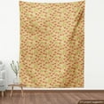 thumbnail image 3 of Ambesonne Summer Fabric by the Yard Upholstery, Cartoon Crabs Sand Castles, 5 Yards, Pale Camel Dark Mustard, 3 of 4
