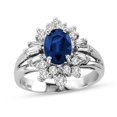 thumbnail image 1 of 2.66 CTTW Sapphire & Diamond Fashion Ring, 14K Gold - Size 5.5, 1 of 1
