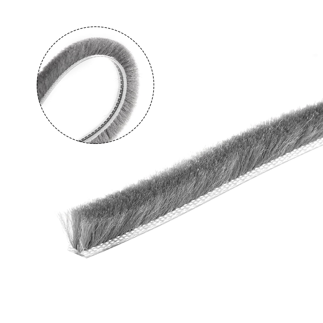 Unique Bargains Brush Weather Stripping Card-Slot Seal Strip 0.2"x0.24" 49.2Ft