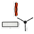 thumbnail image 4 of 2X Replacement for Mi Robot Vacuum-Mop 2 Ultra Cleaner Parts Main Side Brush Filter Rag Dust Bags STYTJ05ZHM, 4 of 9