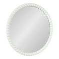 thumbnail image 5 of Kate and Laurel Bronte Modern Glam Round Beaded Wall Mirror, 28 Inch Diameter, White, Transitional Circle Mirror for Use as Vanity Bathroom Mirror or Cute Nursery Mirror Decor, 5 of 9