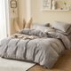 thumbnail image 5 of Juego de cama de chenilla 100% algodón - Gris, 5 of 7