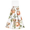 thumbnail image 7 of Haosy 2 Pack Kitchen Wash Cloths with Hanging Loops Absorbent Absorbent Quick Drying Hand Towels, Watercolor Dog Leaf Apple, 7 of 7