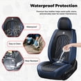 thumbnail image 5 of Car Seat Covers，Front and Rear, Fits Hyundai Venue 2021, Black & Blue 5 Pieces, 5 of 10