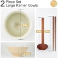 thumbnail image 2 of 8 Inch Ceramic Ramen Bowl Set of 2, 40oz  Bowls with Spoons & Chopsticks,Durable,Microwave & Dishwasher Safe, for Ramen,Pho,Salad,Soup,Noodles,Mixing bowls(Verdant), 2 of 6