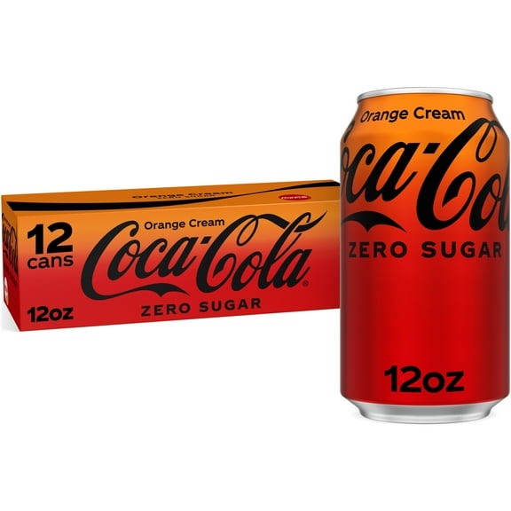 Coca-Cola Zero Sugar Orange Cream Soda Pop, 12 fl oz, 12 Pack Cans