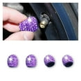 thumbnail image 2 of 4Pack Car Crystal Rhinestone Tire Valve Caps, Handmade Car Tire Valve Stem Caps, Attractive Dustproof Bling Car Accessories, Universal for Cars, SUVs, Bike, Trucks, Motorcycles, 2 of 2