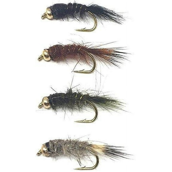 Bead Head Hare's Ear Nymph - Many Sizes in Natural, Black Brown, and Olive