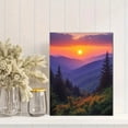 thumbnail image 2 of Qisvanset 12x16 Inch Smoky Mountain Sunset Canvas Wall Art, Tennessee Landscape Ready To Hang Home Decor, 2 of 8