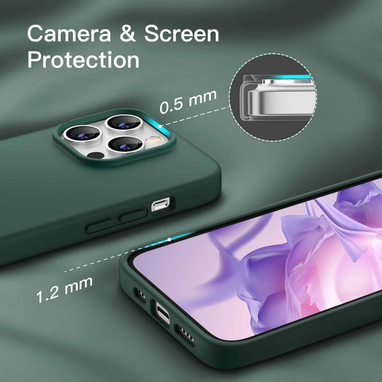 JETech Silicone Case For IPhone 14 Pro 6.1-Inch, Silky-Soft Touch Full-Body Protective Phone Case, Shockproof Cover With Microfiber Lining (White