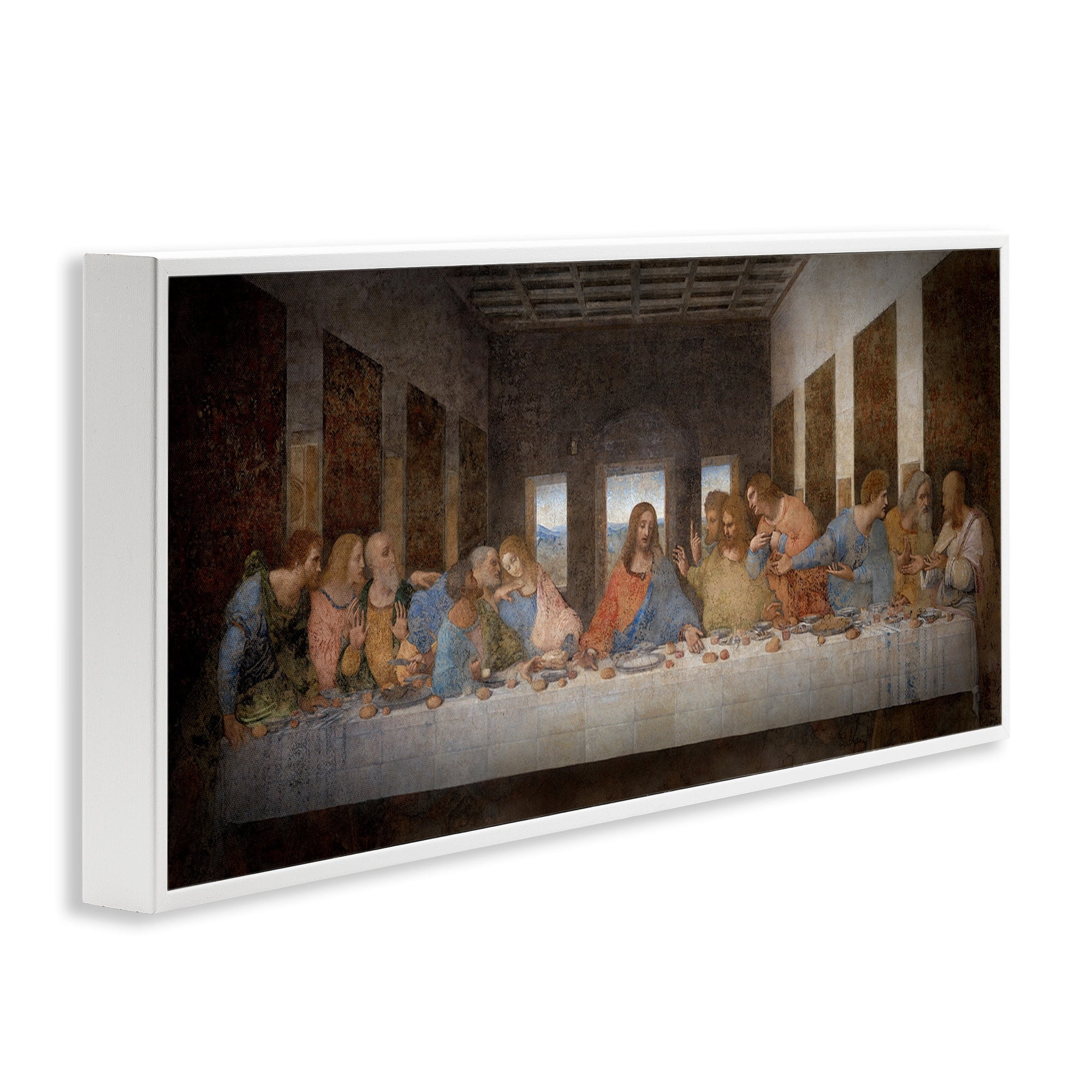 Stupell Industries Da Vinci The Last Supper Religious Classical Painting, 10 x 24,Design by Leonardo Da Vinci