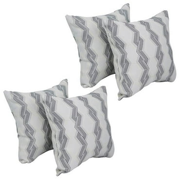 Blazing Needles 9910-S4-ID-133 17 in. Jacquard Throw Pillows with Inserts, Zae Granit - Set of 4