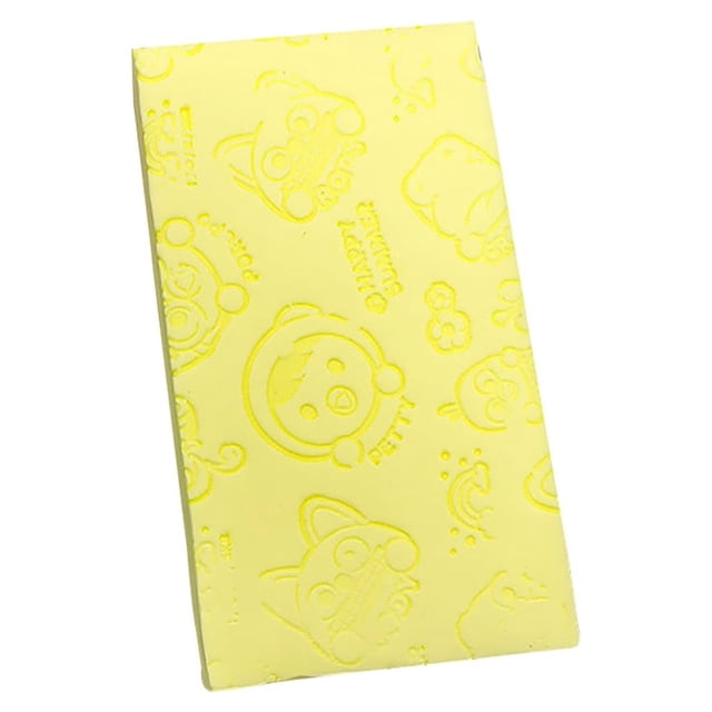 Workhe Bath Sponge PVA Body Exfoliating Sponge Dead Dead Skin Removing Sponge Skin Removing Handheld Shower Massager, Yellow