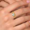 thumbnail image 4 of Gem Stone King 1.10 Ct Round Green Prasiolite 18K Rose Gold Plated Silver Ring, 4 of 6