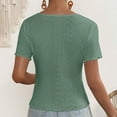 thumbnail image 7 of Vekome Womens Blouses Plus Size Plus Size Short Sleeve T Shirts Slim V Neck Elegant Pullover Solid Color Summer Tops, 7 of 7