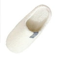 thumbnail image 2 of Women'S Slipper Solid Color Indoor Outdoor House Slipper Fuzzy Fluffy House Shoes Slip On Comfort Footwear Cute Flat Slides White US: 6.5, 2 of 9