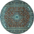 thumbnail image 1 of Ahgly Company Indoor Round Persian Light Blue Traditional Area Rugs, 4' Round, 1 of 4