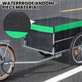 thumbnail image 5 of Foldable Bicycle Cargo Trailer, Black & Green with 20 Inch Wheels, Removable 600D Oxford Cover, Folding Frame and Quick Release, 120LBS Capacity for Groceries, Tools and Luggage, 5 of 9