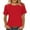 Red, variant on Crunowin T-Shirts for Women, Casual Daily Short Sleeve Round Neck Tee Tops Red M