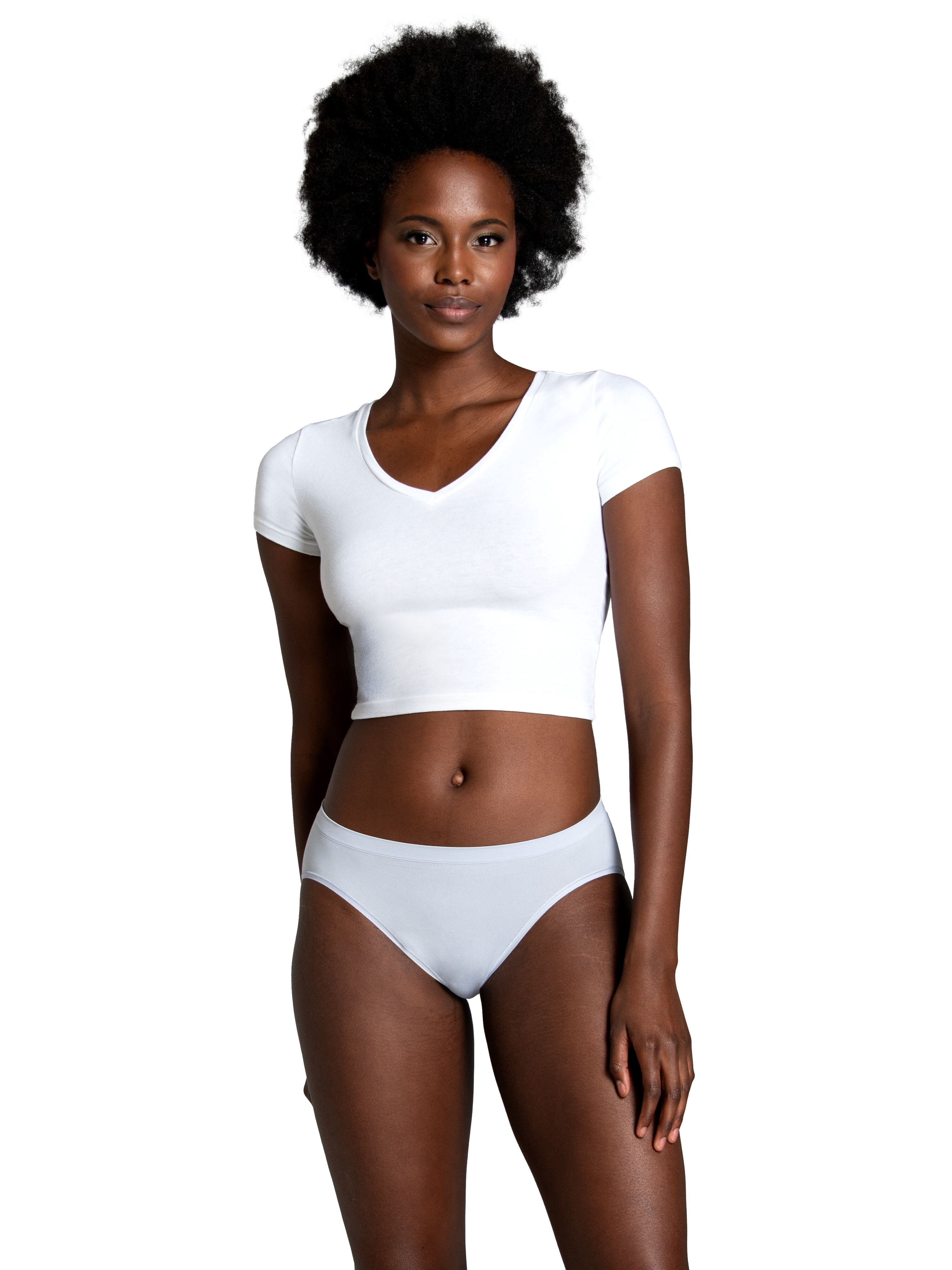 Fruit of the Loom Women's Seamless Underwear, No Show Panties, Multiple Styles, 4‑Way Stretch, 6-Pack, Sizes S-3XL