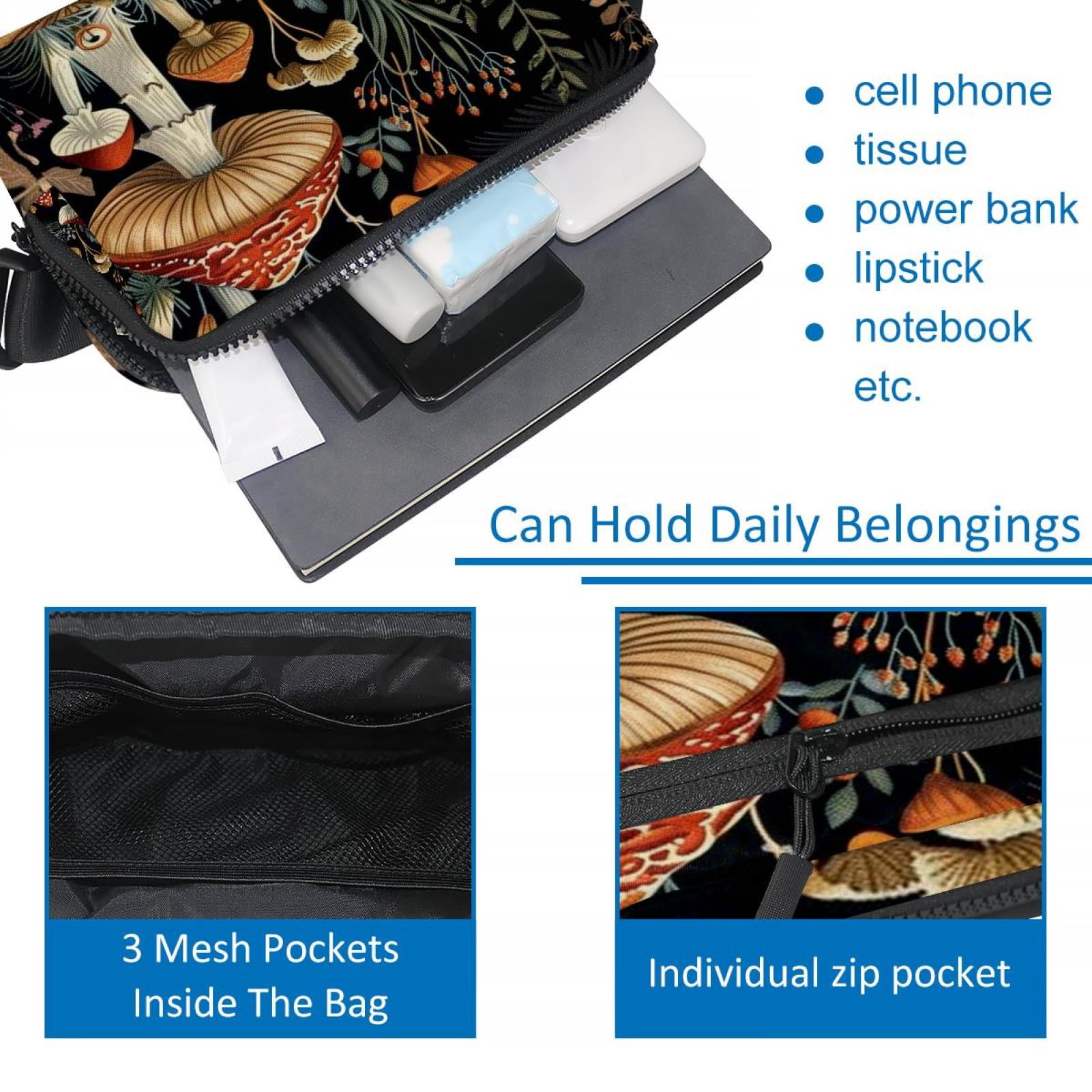 Mushroom Waist Pack Running Belt Fanny Packs Lightweight Adjustable with Extension Strap Unisex