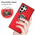 thumbnail image 5 of For Samsung Galaxy S24 Ultra / SM-928 Metal Ring Stand Magnetic Car Mount Hybrid Impact Protective Shockproof Case Cover Red, 5 of 5