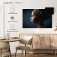 thumbnail image 5 of Elephant Stock African Woman Portrait Wall Art - Horizontal Canvas Wall Art - Living Room Wall Decor - People Canvas - Black And Turquoise Decor - 48" x 32", 5 of 8