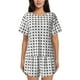thumbnail image 1 of Balery Airplane Conjunto de Pijama para Mujer con Estampado, Dos Piezas de Manga Corta y Shorts, Ropa de Dormir Suave con Cuello Redondo y Bolsillos-Small, 1 of 6