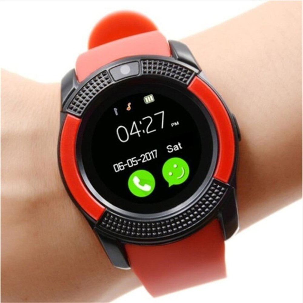 New V8 Smart Wireless Watch Smartwatch Touch Screen with Camera SIM Card Slot Walmart